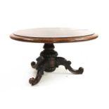 A Victorian Rio rosewood centre table,