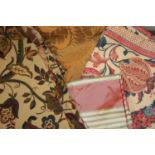 Lengths of furnishing fabrics: silks,