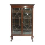 A 20th century mahogany glazed display cabinet,