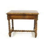 An oak hall table,