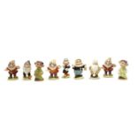 A collection of Beswick Walt Disney dwarves from the Snow White series,