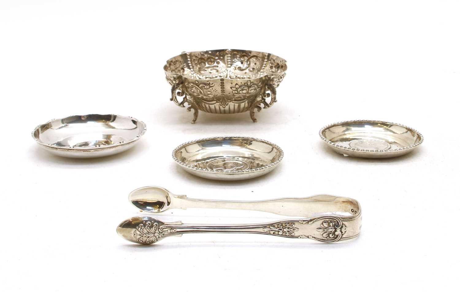 A late Victorian silver bon bon dish, London 1891