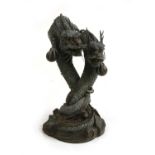 A Japanese bronze floor standing sculpture,