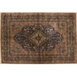 A Persian part silk rug,