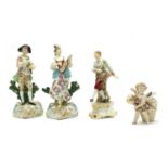 A pair of 19th century Continental porcelain figures,