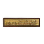 A 19th century framed gilt gesso frieze,