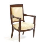 A William IV mahogany armchair,