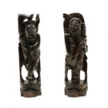 Two Chinese wood carvings,