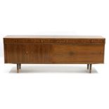 An Indian rosewood long sideboard,