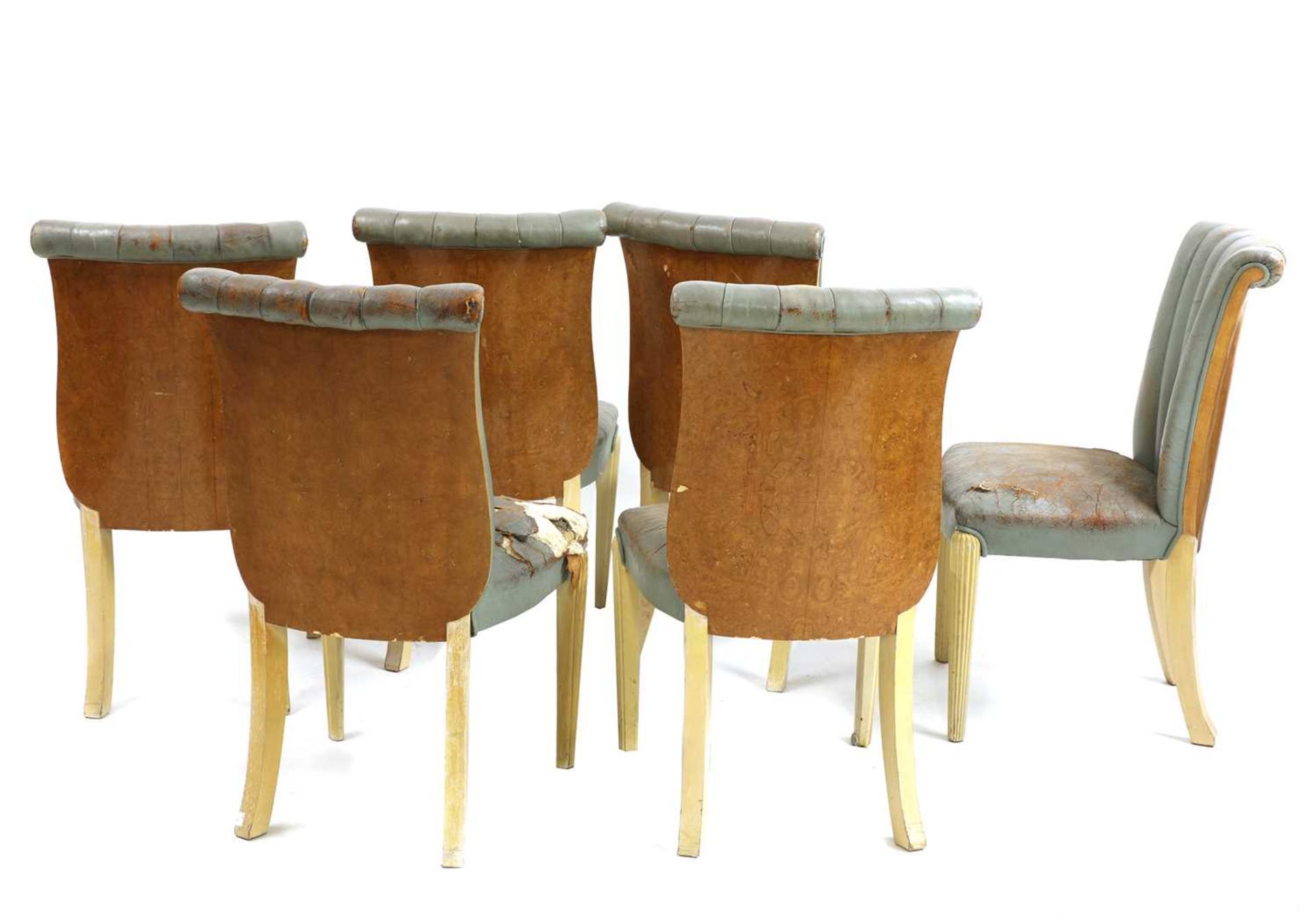 A set of six Art Deco dining chairs, - Bild 2 aus 4