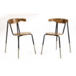 A pair of side chairs,