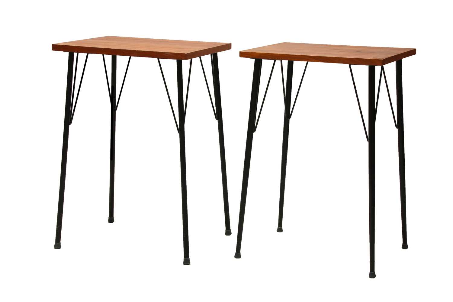 A pair of Danish teak side tables,