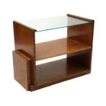 An Art Deco walnut side table,