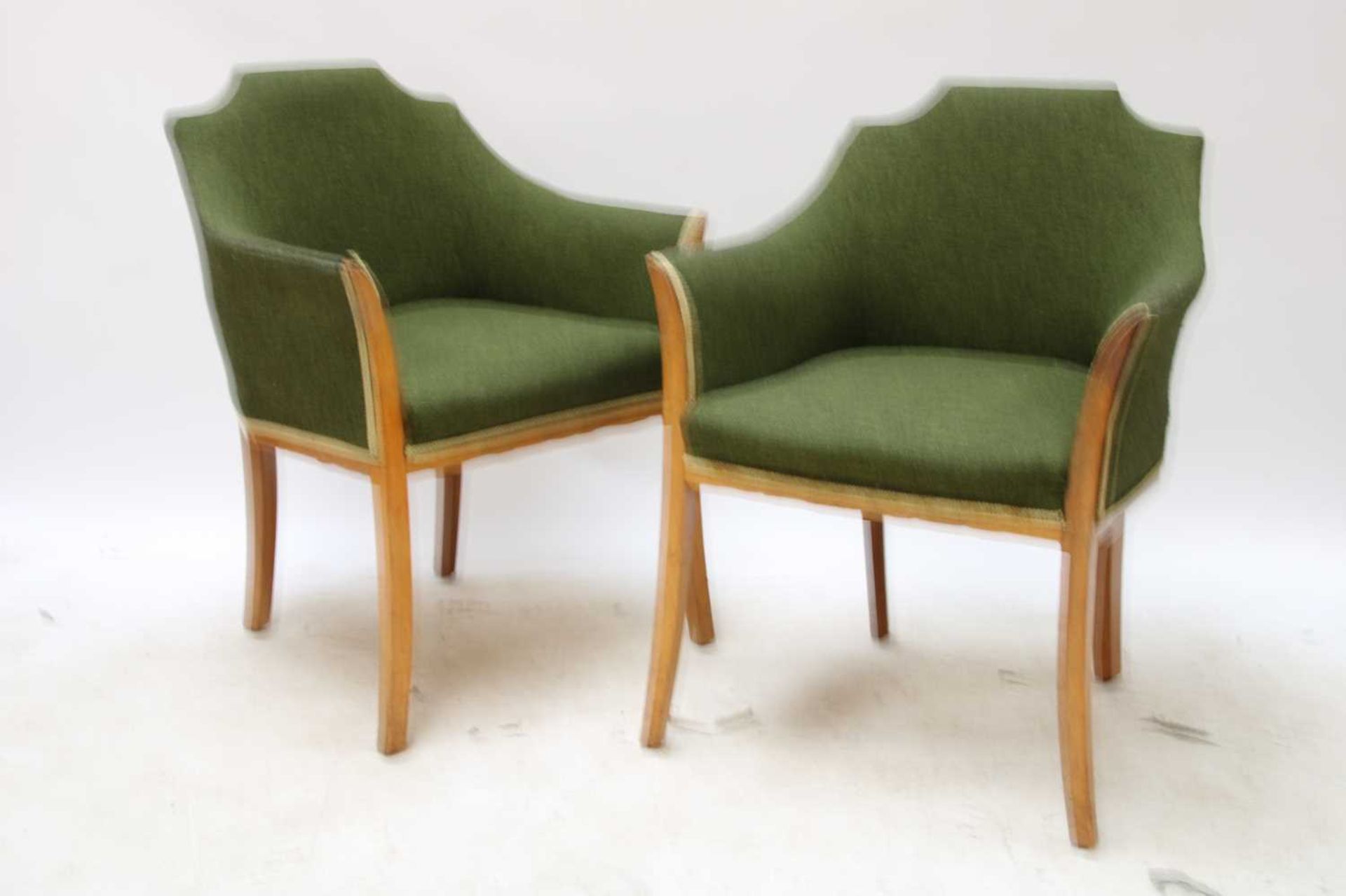 A pair of Art Deco armchairs, - Bild 2 aus 2