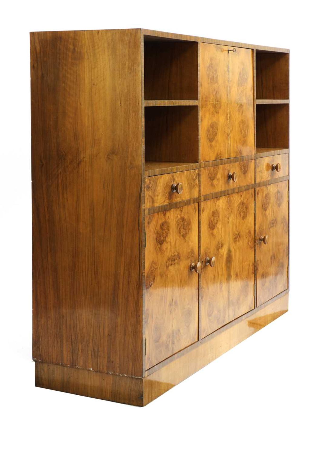 An Art Deco walnut secretaire, - Bild 6 aus 6