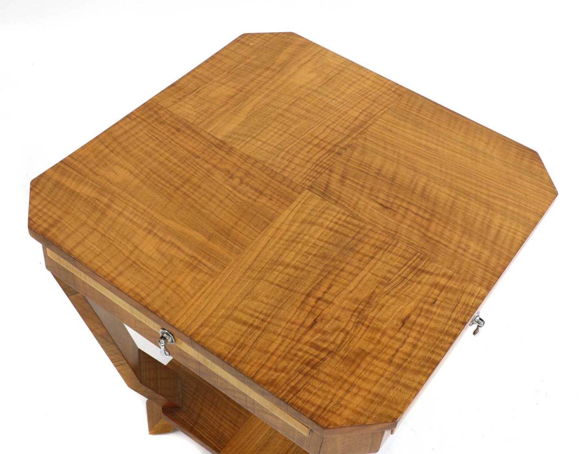 An Art Deco walnut coffee table, - Bild 2 aus 3