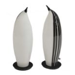 A pair of Murano glass 'Penguin' lamps,