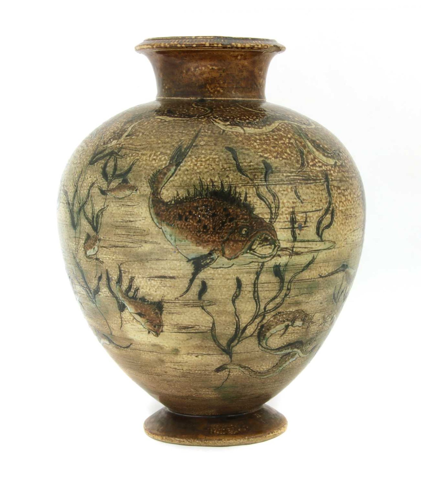 A Martin Brothers' stoneware aquatic vase,