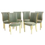 A set of six Art Deco dining chairs,