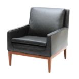 A leather armchair,