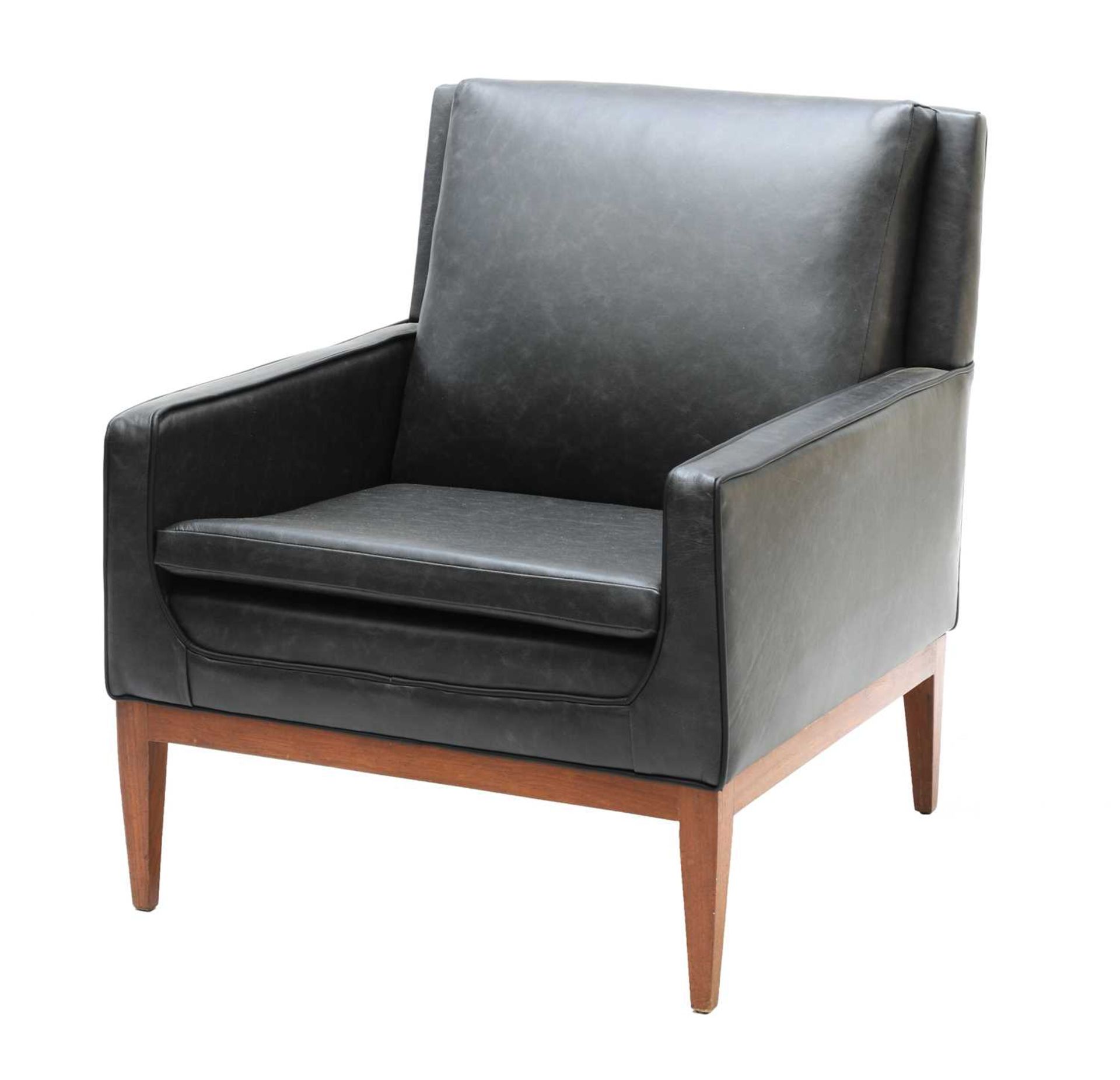 A leather armchair,