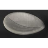 A 'leaf' glass dish,