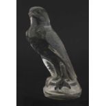 A Lalique 'Falcon' glass mascot,