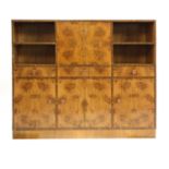 An Art Deco walnut secretaire,