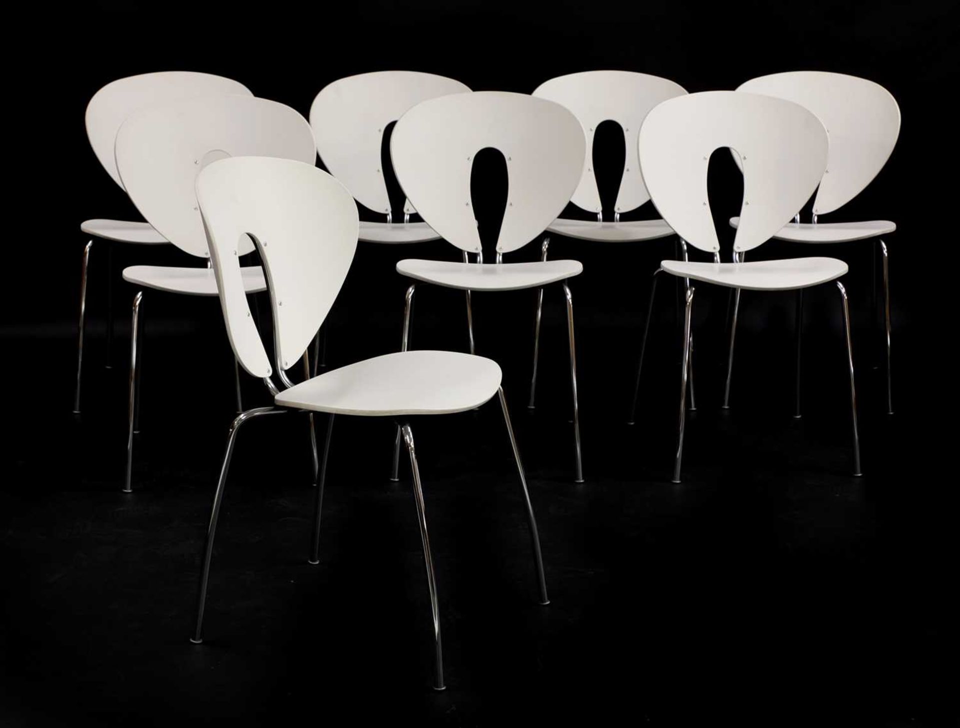 A set of eight Globus 200 chairs,