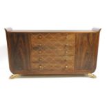 An Art Deco calamander sideboard,