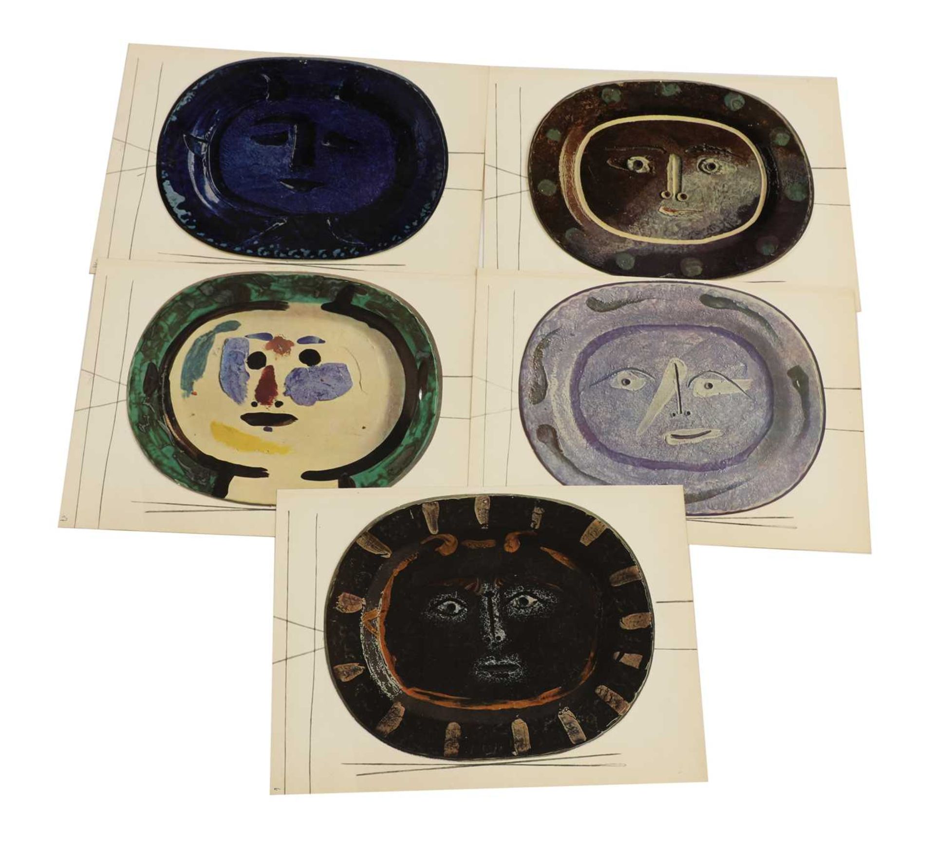 Four Pablo Picasso dish designs,