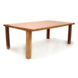 A Danish parquetry top dining table,