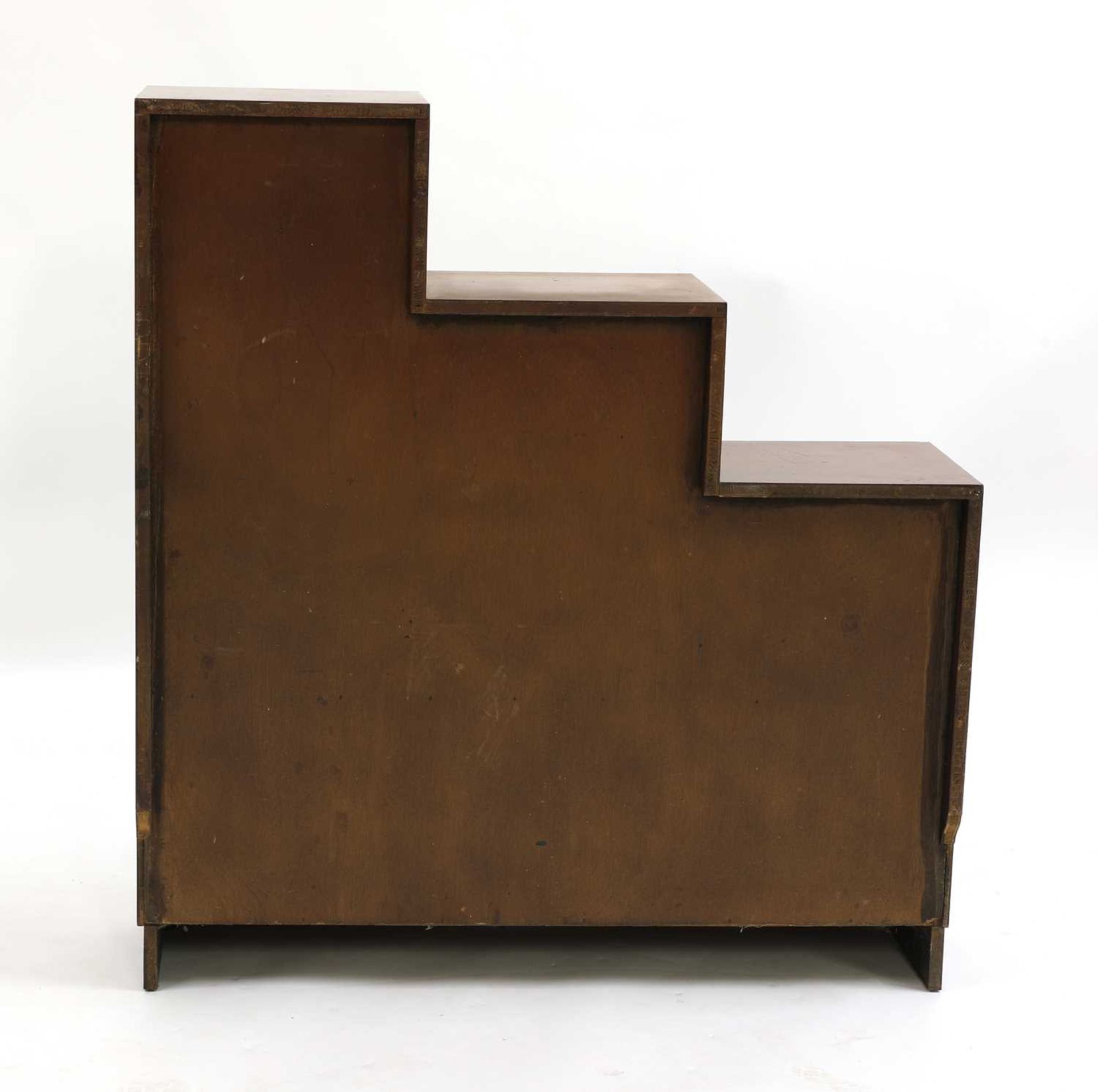 An Art Deco walnut stepped bookcase, - Bild 3 aus 3