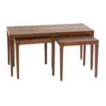 A Danish teak nest of tables,