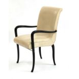 An Italian ebonised chair,