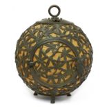 An interesting Arts & Crafts metal chinoiserie lantern,