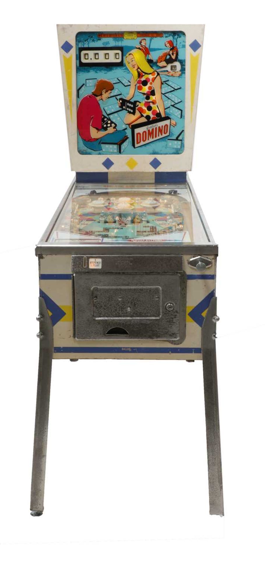 A Gottlieb's 'Domino' pinball machine,