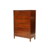 A Danish mahogany chest,