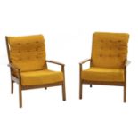 Two Cintique armchairs,