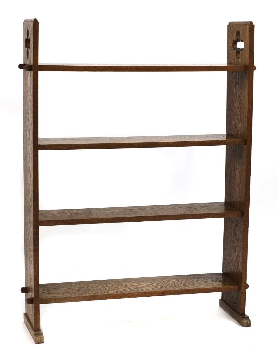 An Arts and Crafts four-tier open bookshelf, - Image 2 of 2
