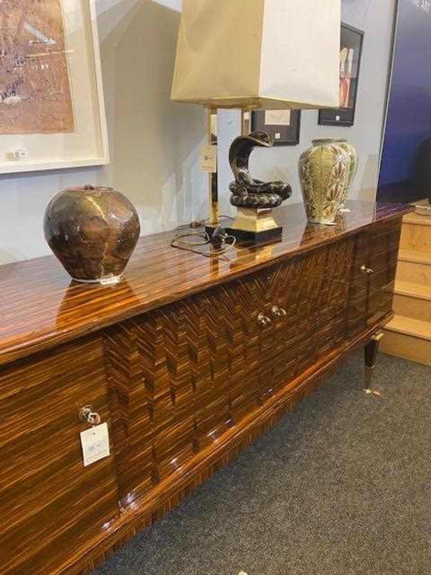 A French lacquered Macassar ebony sideboard, - Bild 6 aus 12