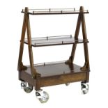 An unusual three-tier library trolley,