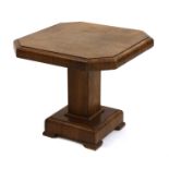An Art Deco walnut lamp table,