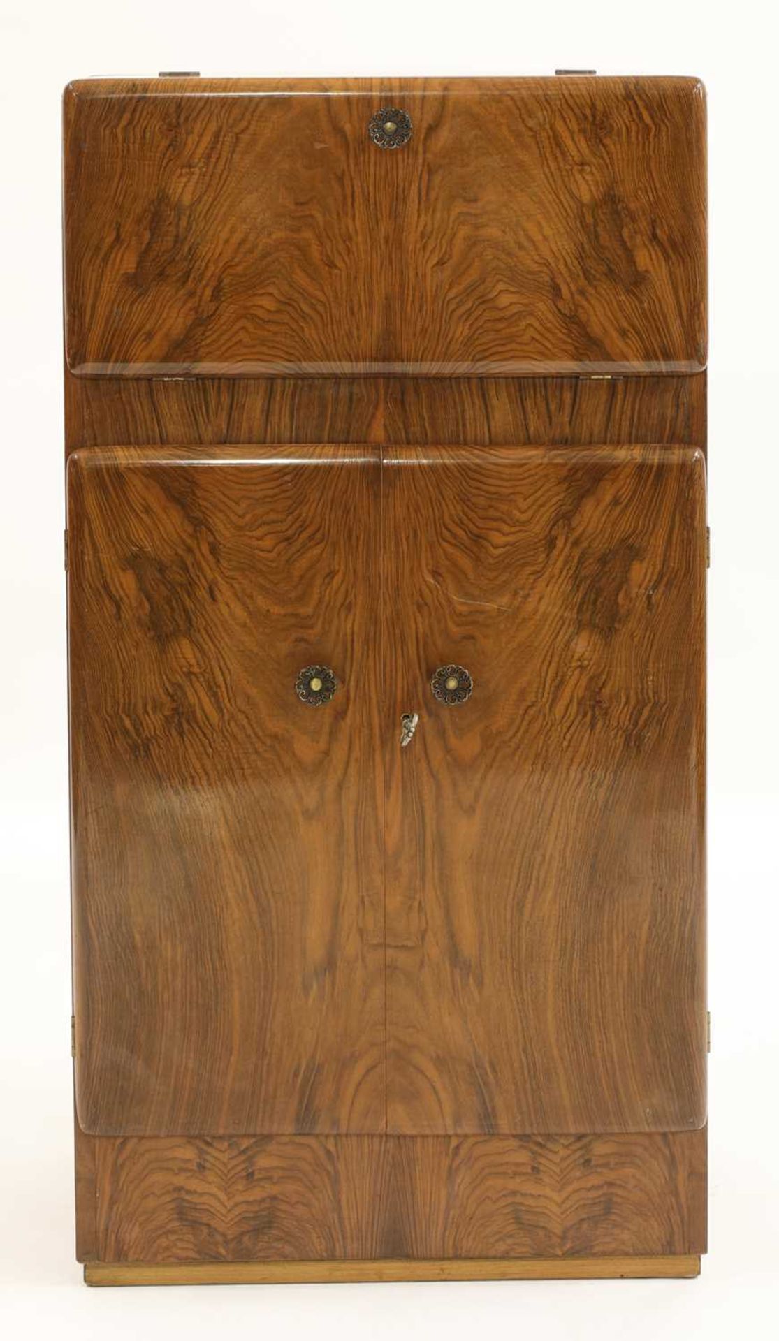 An Art Deco walnut cocktail cabinet, - Image 5 of 5