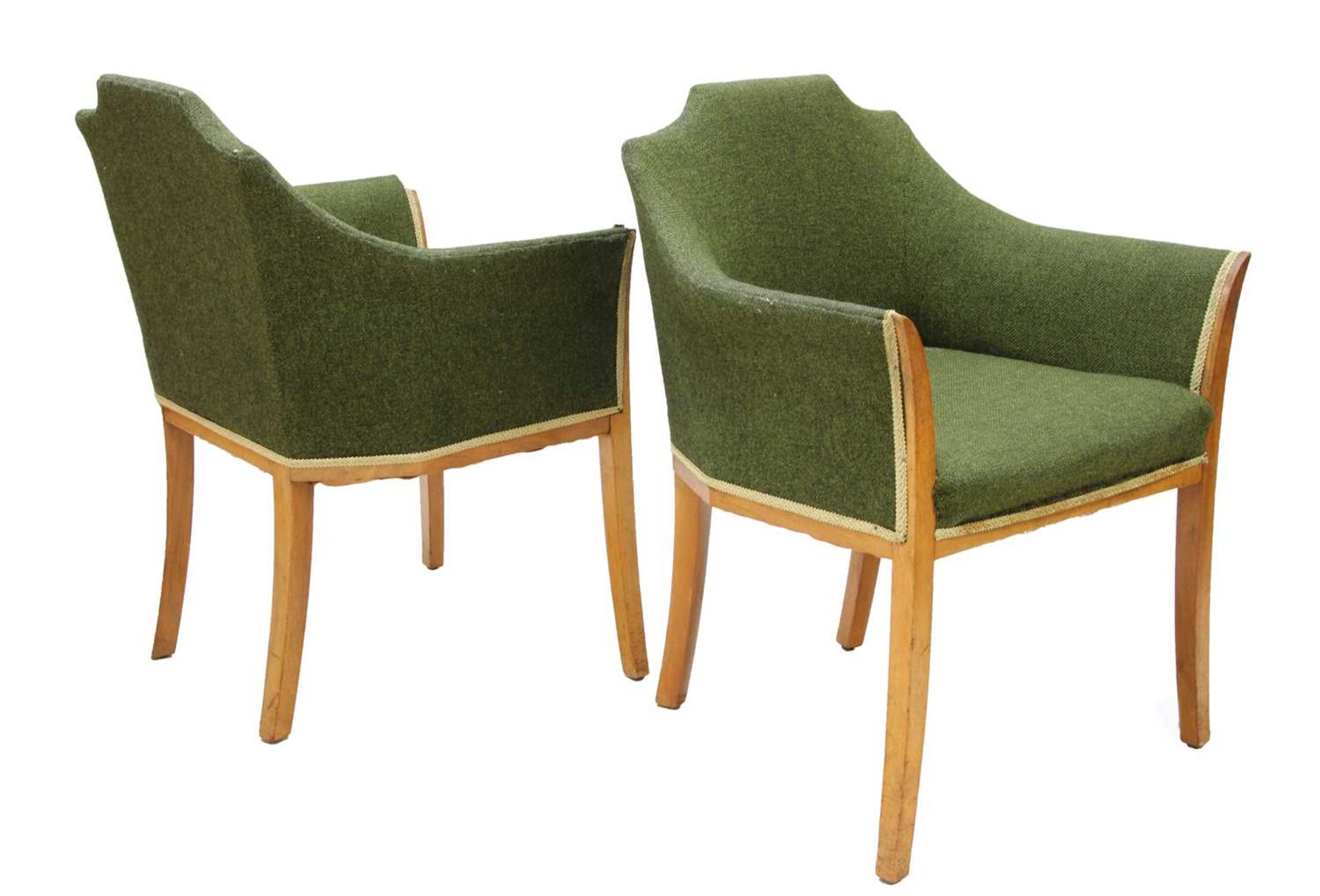 A pair of Art Deco armchairs,