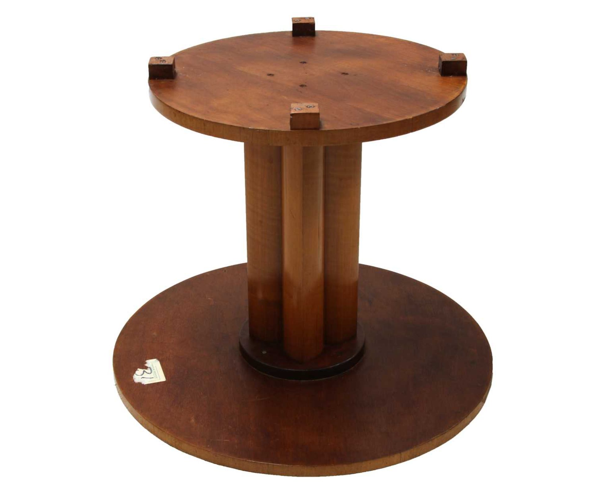 An Art Deco walnut side table, - Bild 2 aus 3