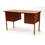 A Danish teak desk,