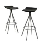 A pair of 'Gimlet' revolving bar stools,