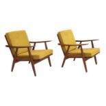 A pair of 'GE-270' teak armchairs,