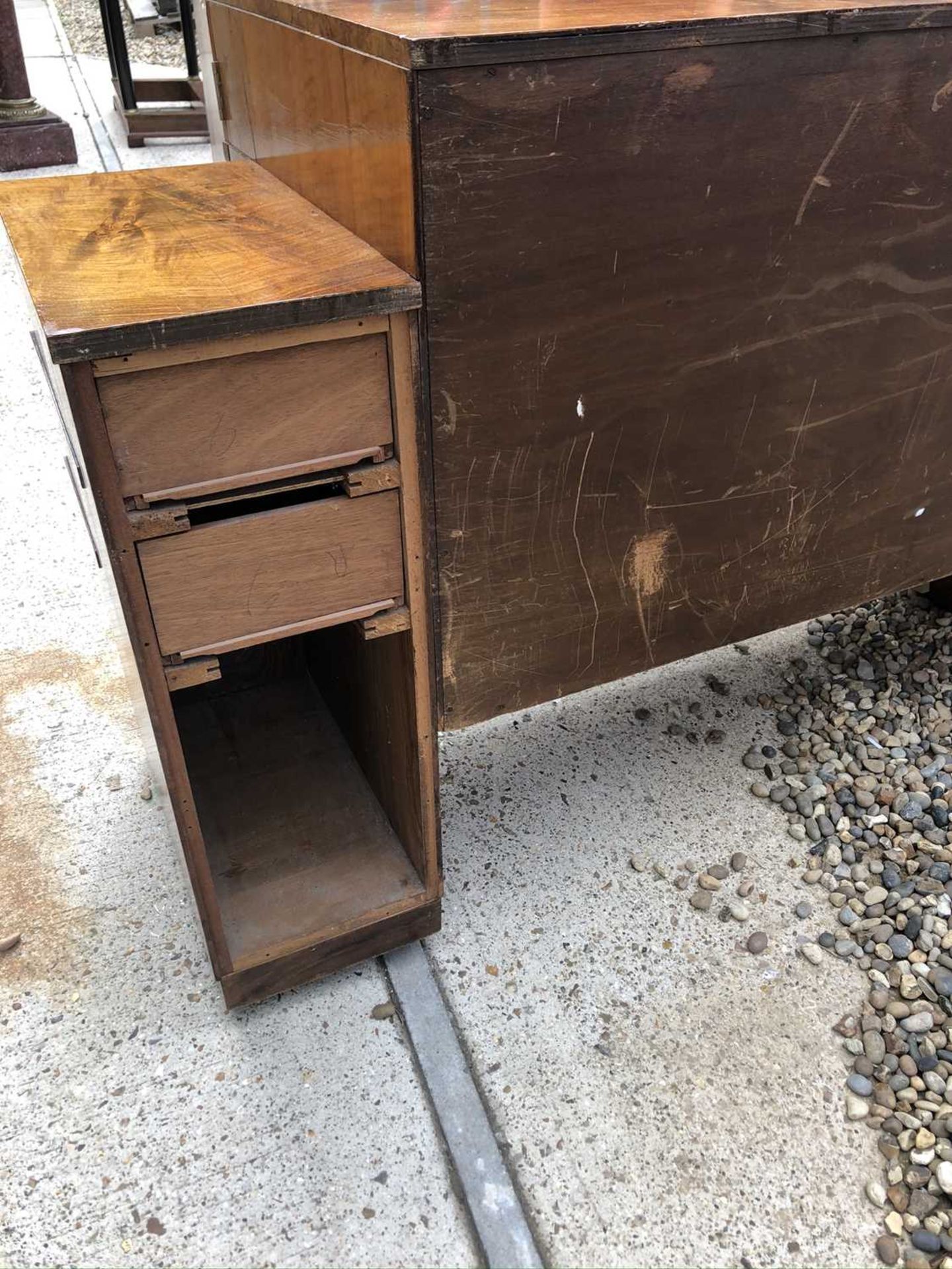 An Art Deco burr walnut sideboard, - Bild 8 aus 9